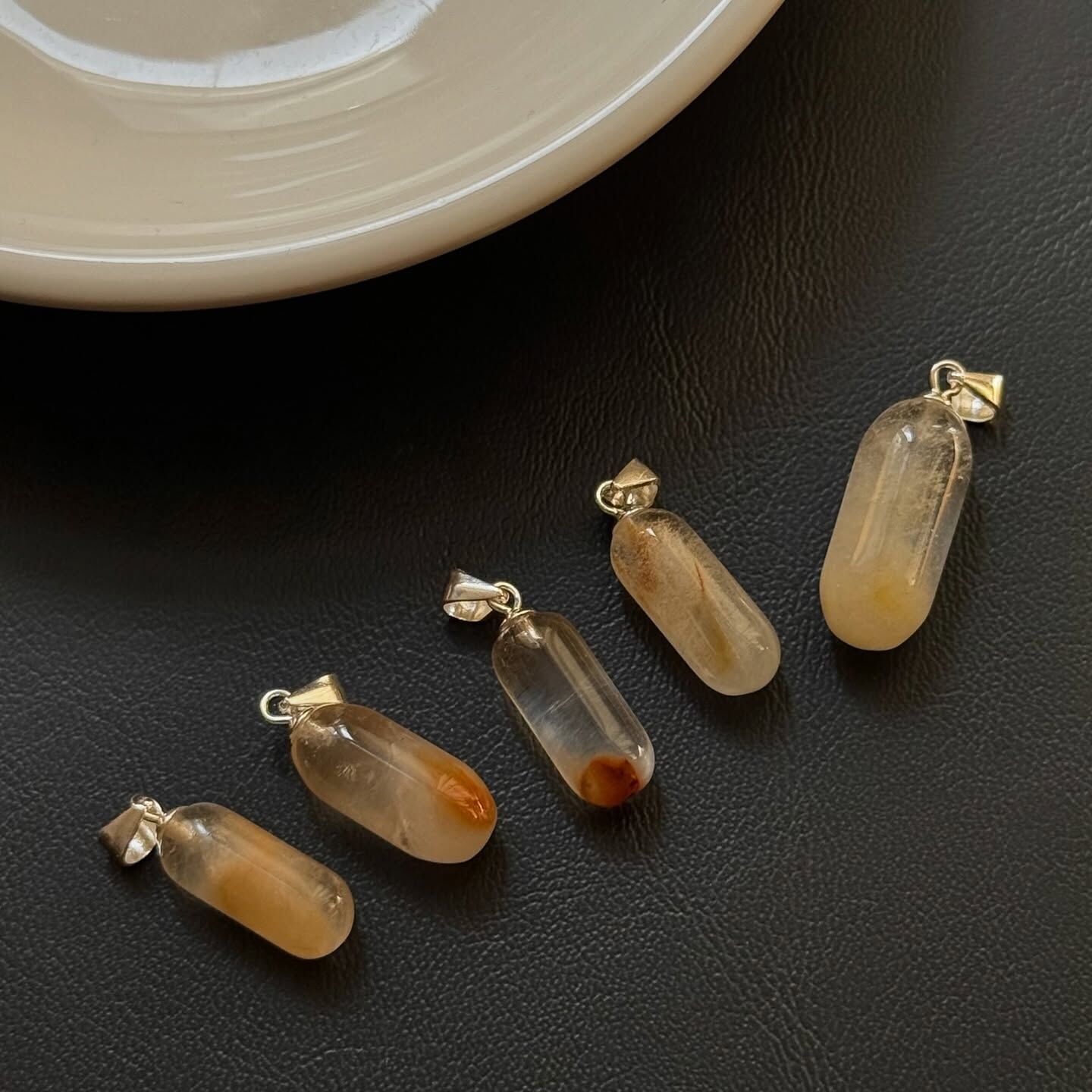 [原石] 紅兔毛水晶 925銀項鏈吊墜 水晶項鍊吊墜