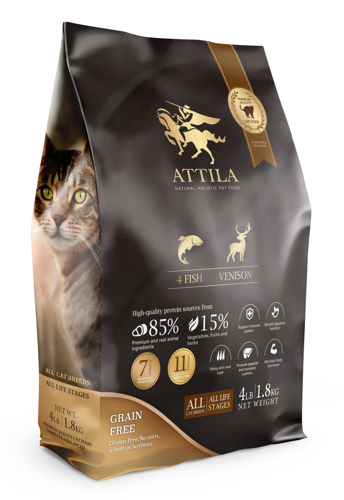 天然無穀物無麩質全齡寵糧-四種魚及鹿(1.8kg)