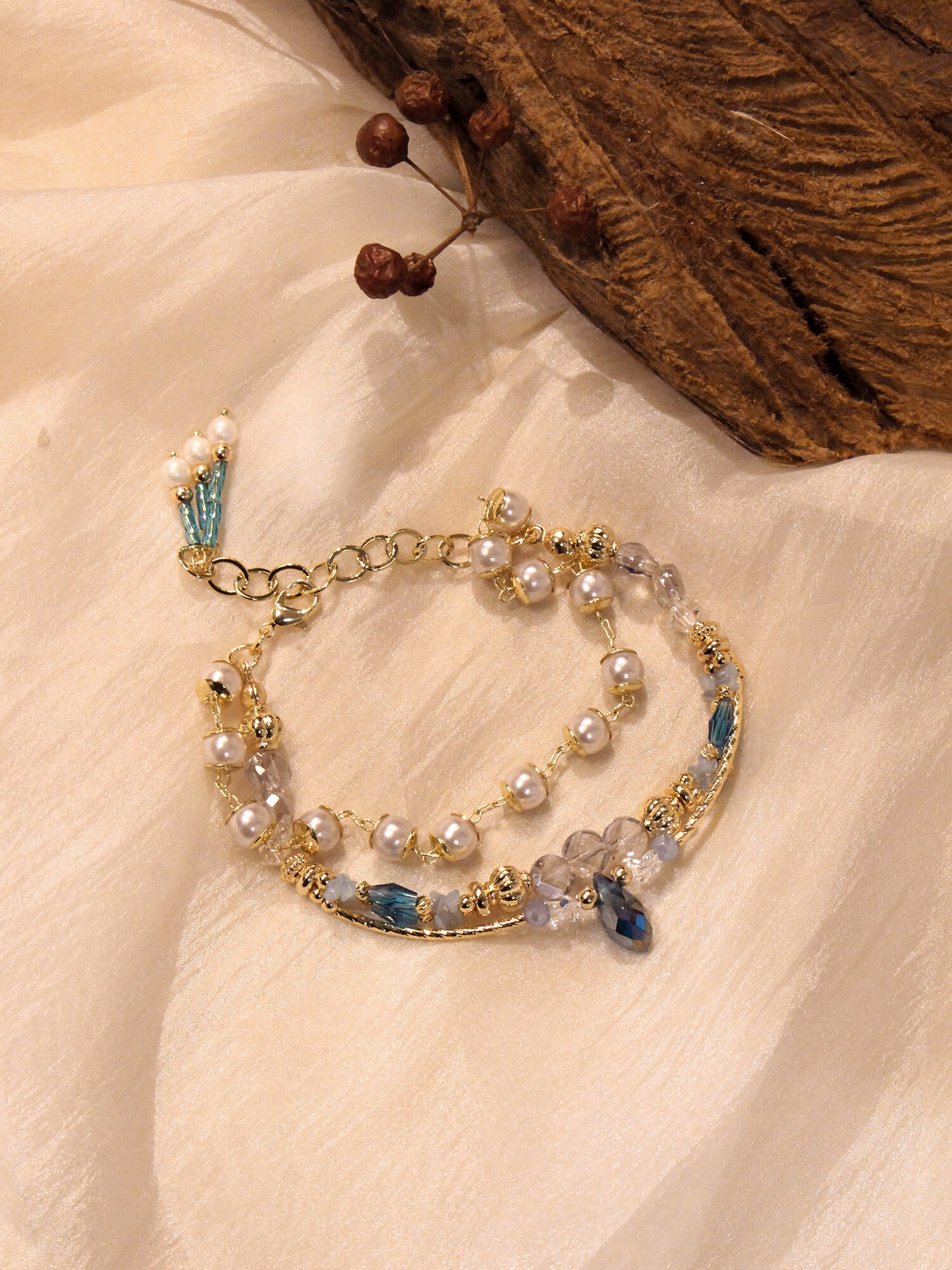 瀾光漫漫。MUCHAT手作14KGP透紫水晶珍珠手鍊