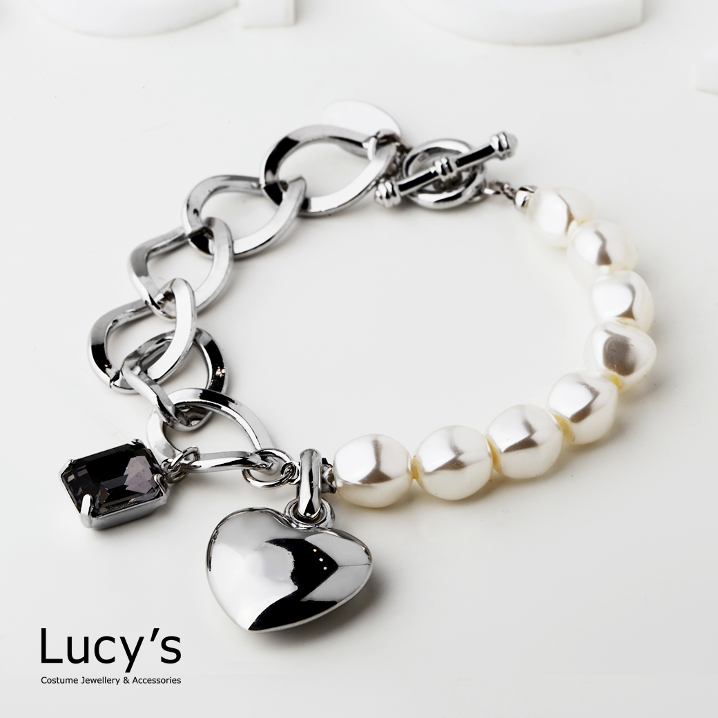 珠光金心 T扣手鍊 (二色) (125784/125785)