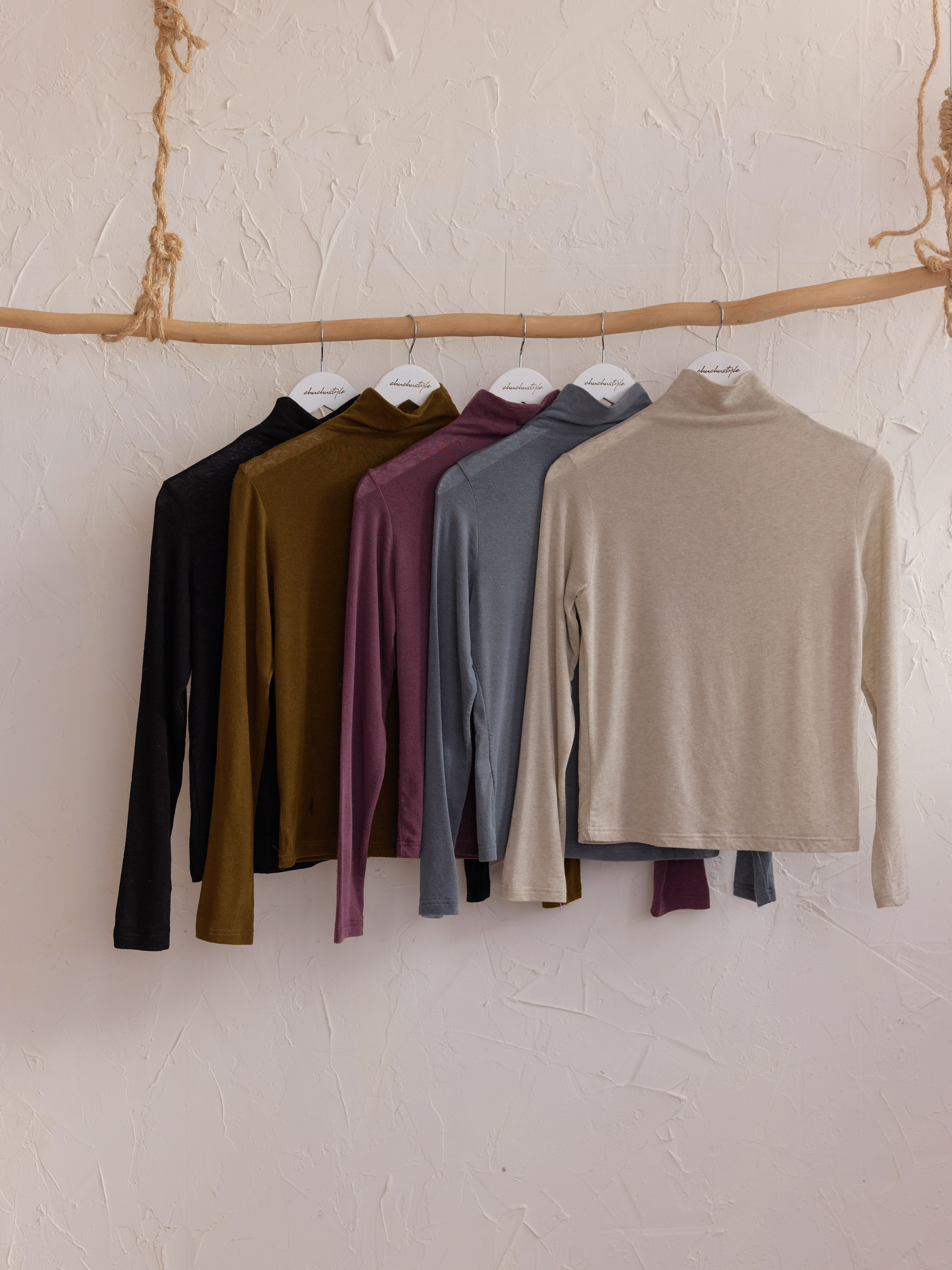 親膚柔彈羊毛高領上衣