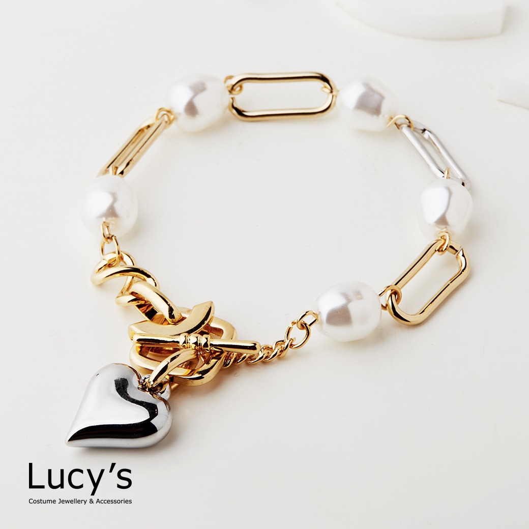 珍珠心鏈 T扣手鍊 (127065)