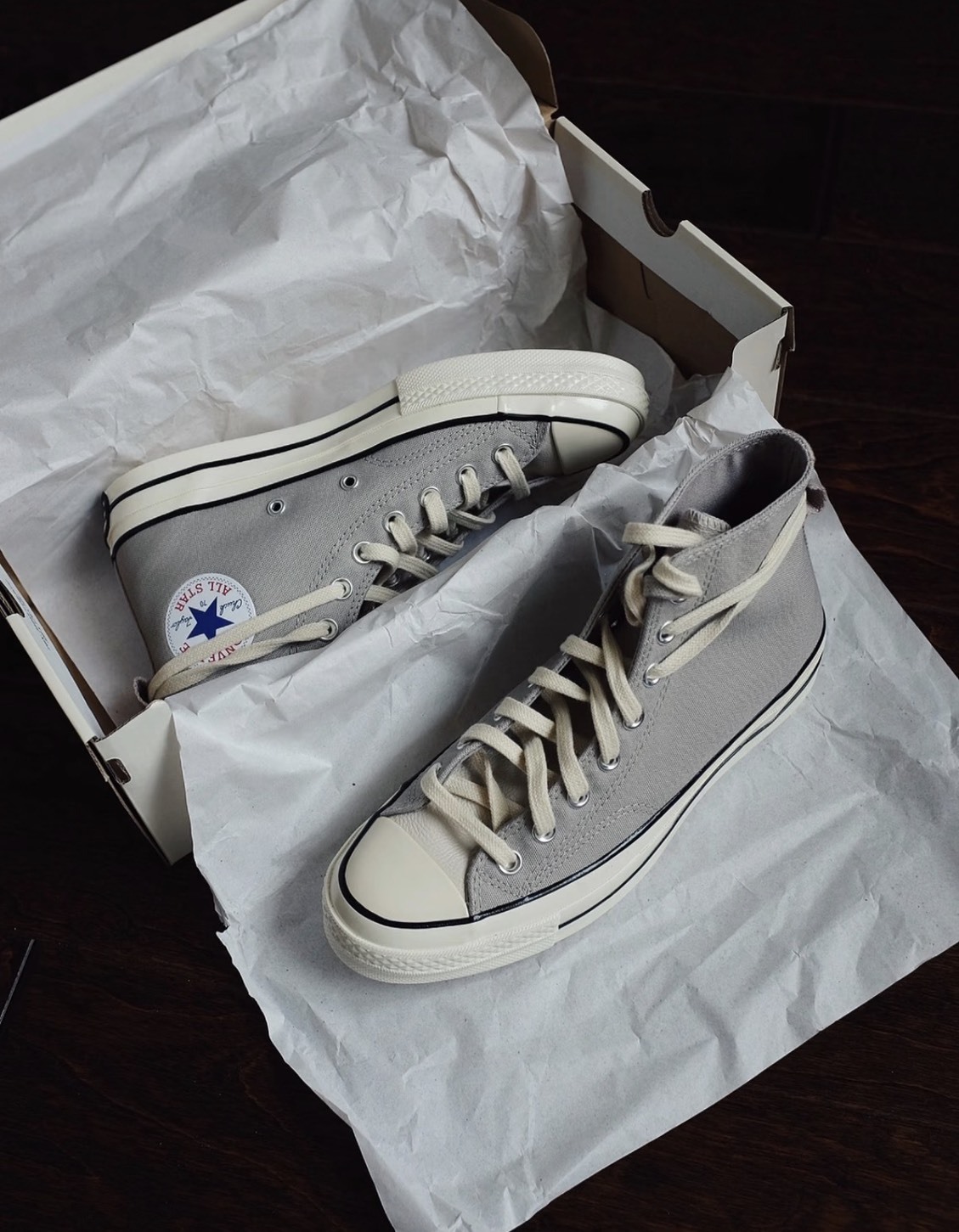 <亂亂賣第三彈!!💣>NG-28cm-CONVERSE X Fear of God ESSENTIALS Chuck 70 High 聯名高筒帆布鞋  灰色