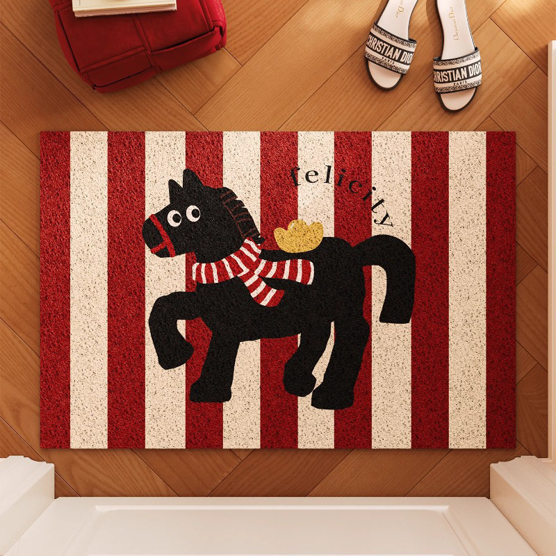 《6540》紅圍巾小馬絲圈地墊((絲圈))