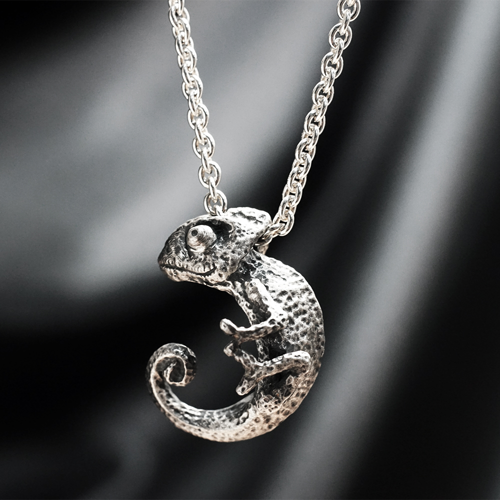 【快速出貨】變色龍 925純銀項鍊 20吋