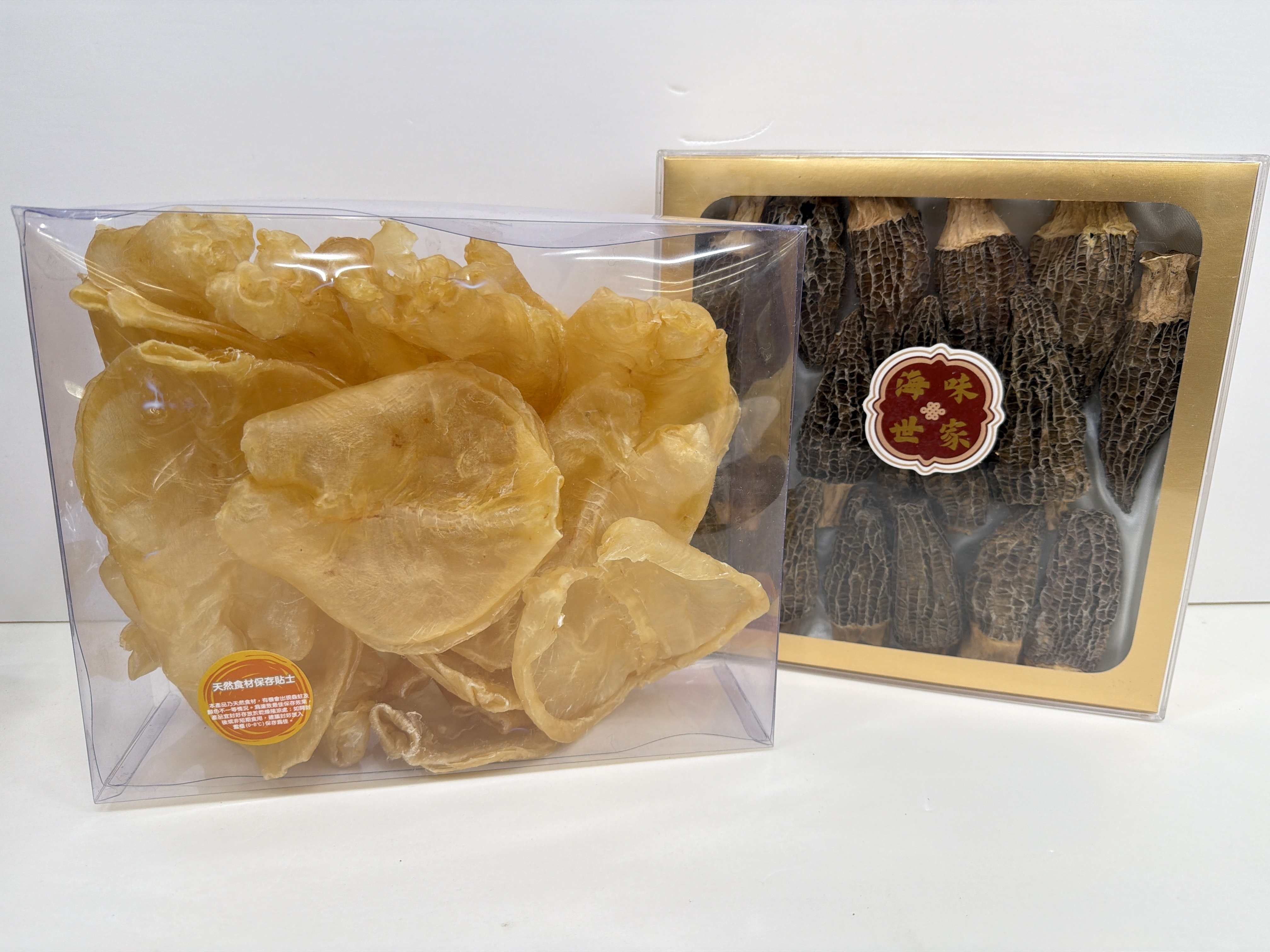 PA105 皇牌超厚身花膠扒 （18-23 ） +特大頂級羊肚菌一盒 （75克）