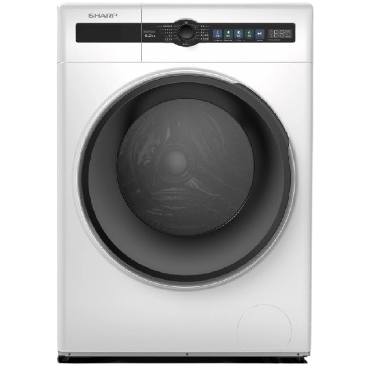 💥New💥 聲寶 Sharp   ES-FD8CH-W‧8/5公斤/1400轉‧智能變頻蒸氣 2合1‧纖薄前置式洗衣乾衣機-香港行貨-原廠2年全機及10年摩打保養‧