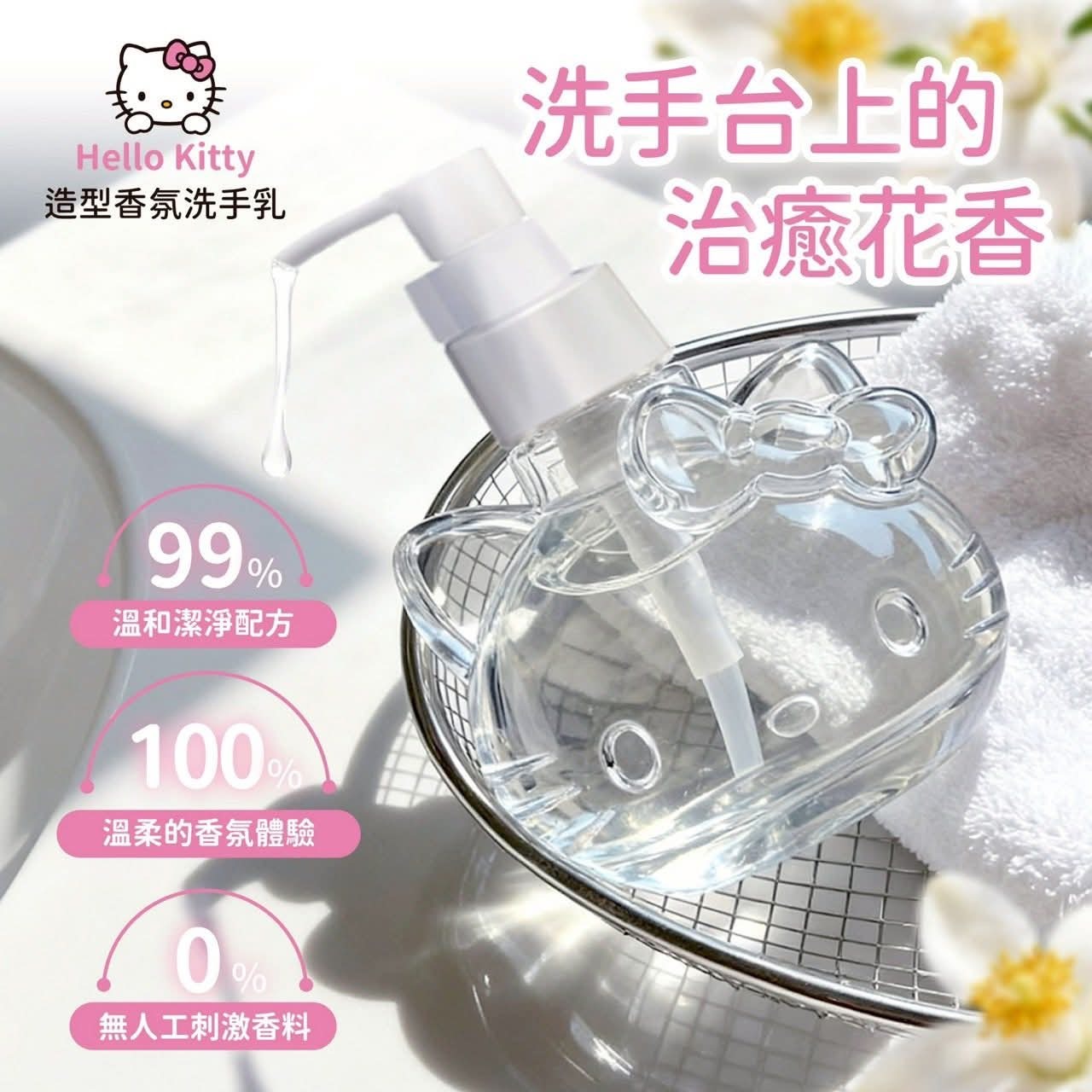 26045-KT Sanrio Hello Kitty 玻璃瓶 香氛洗手液 #TW-SW26