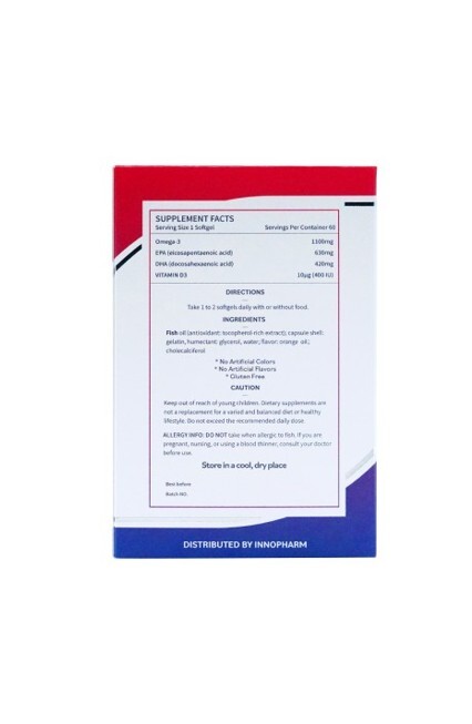 0126FC02-佛慈制藥FC-Innopharm 95%高濃度魚油 (紅盒魚油) [買2盒送1盒 另外送1個InnoPharm 巴黎鐵塔環保袋 $736] 或 [買6盒送4盒 另外送1個Carmex唇膜 $2,208 再送利是封一套] (A2)