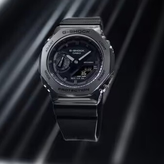 預購款【CASIO 卡西歐】 G-SHOCK 不鏽鋼八角設計 農家橡樹 金屬錶殼搭載原創經典設計 雙顯手錶 GM-2100BB-1A