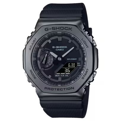 預購款【CASIO 卡西歐】 G-SHOCK 不鏽鋼八角設計 農家橡樹 金屬錶殼搭載原創經典設計 雙顯手錶 GM-2100BB-1A