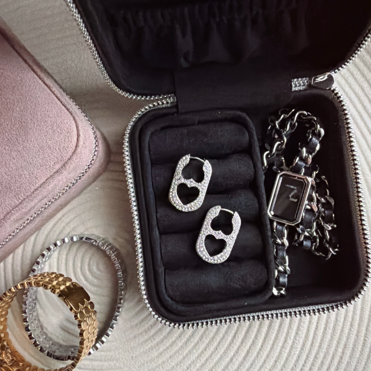 OUS Aurora Heart Badge Earrings 極光雙面愛心耳環