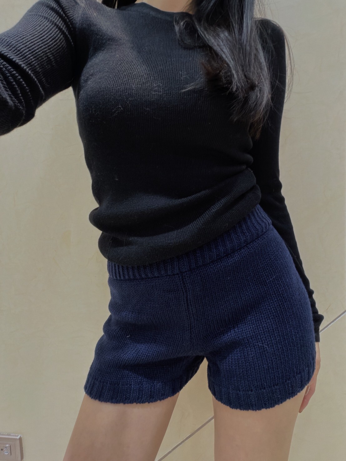 F205俏皮針織短褲