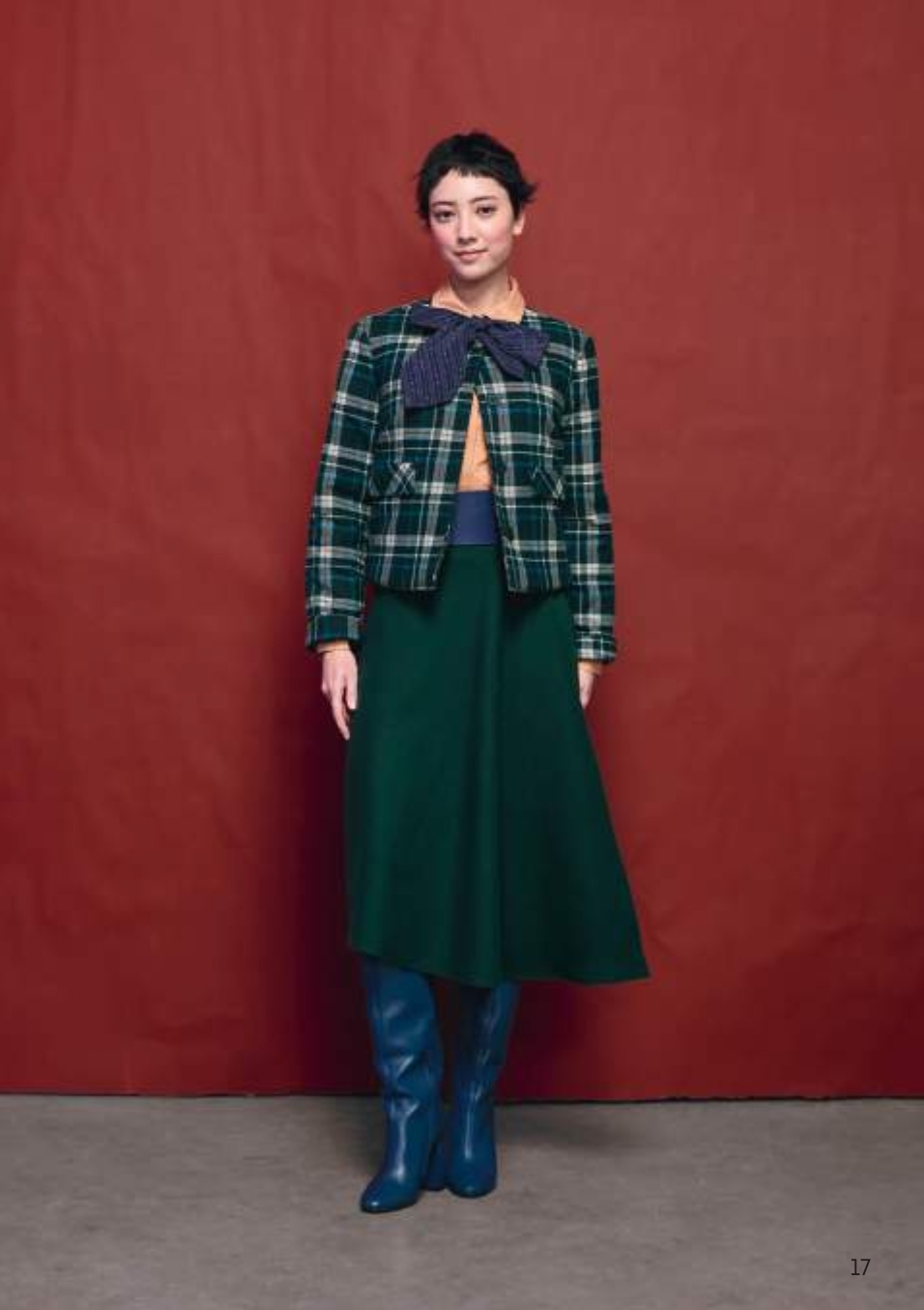 NIU 松石綠羊毛扣環圓裙