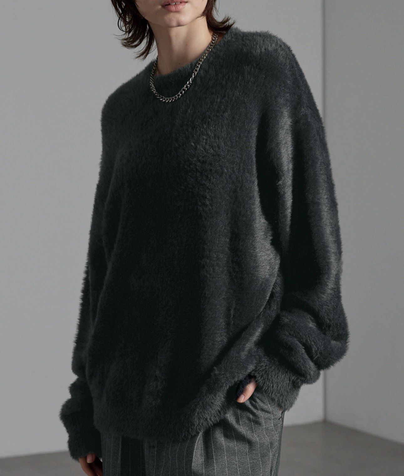 【預購】JN012112 CIYOT 軟糯長毛絨寬鬆針織上衣