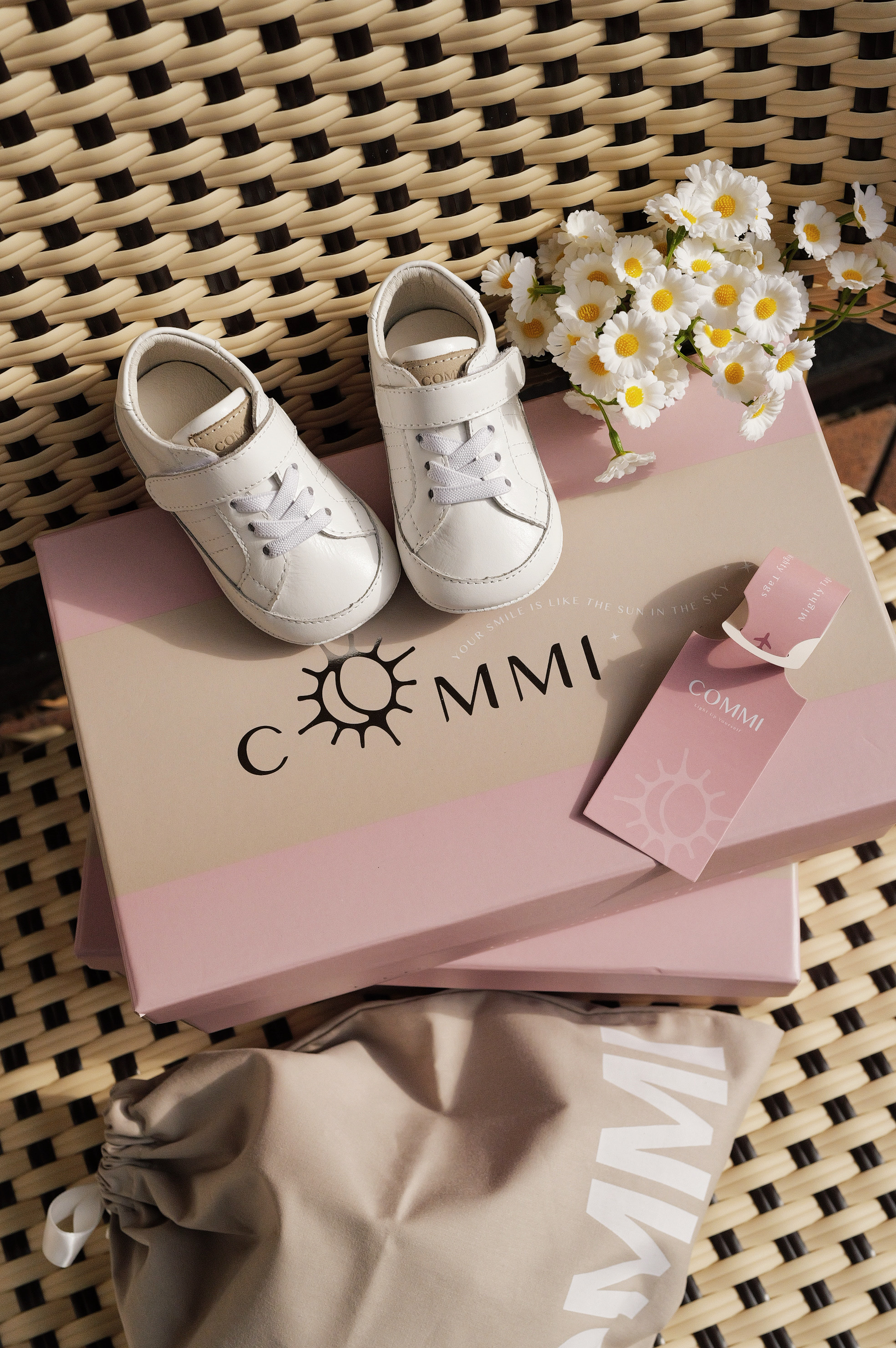預購 COMMI 升級復刻手工真皮小白鞋2.0-Baby款 12.5-15