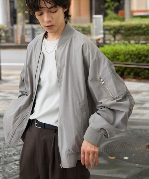 日本 防潑水 尼龍 彈性 MA-1 夾克