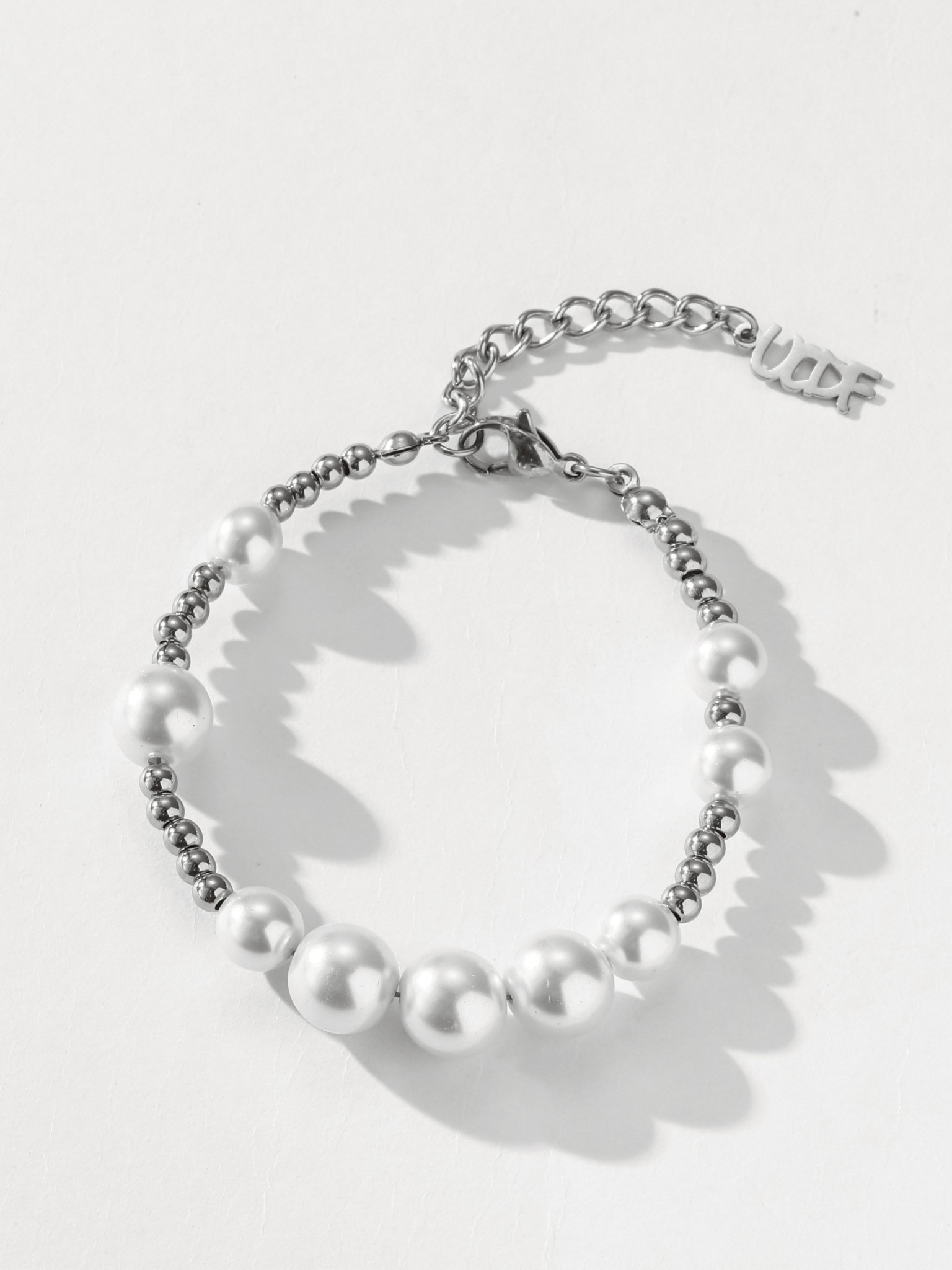 UCDF 鋼珠 珍珠 拼接 手鏈 UCB012