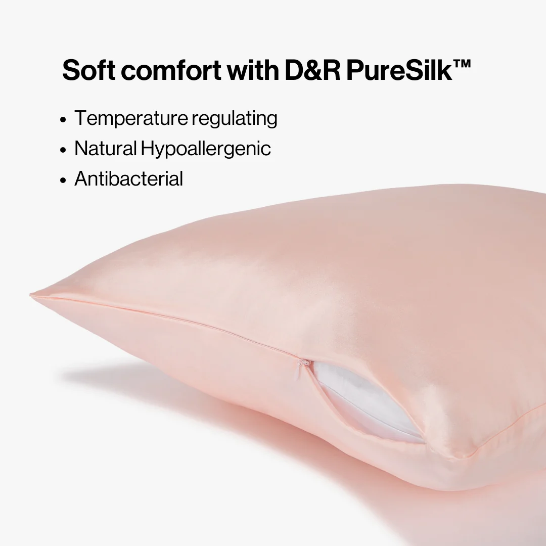 1DR0123-085 [DORE & ROSE] Premium Silk Pillowcase 51x96cm Rose #US-K29 (D-EU-E)