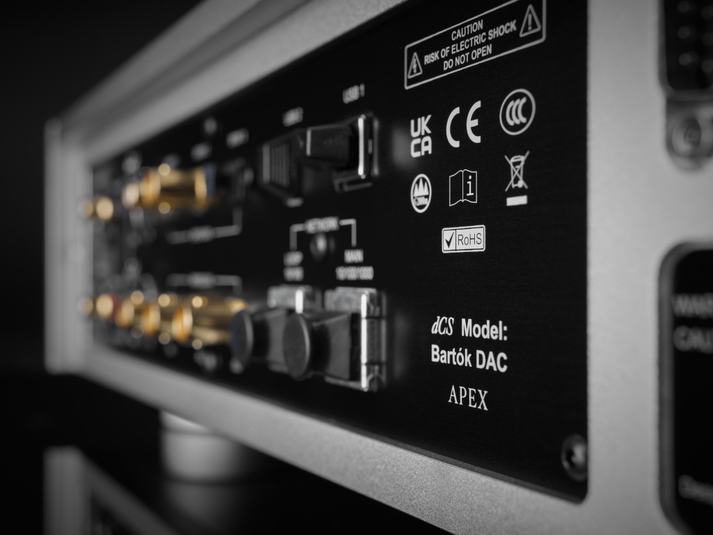 dCS Bartók APEX 2.0 DAC 背板 類比與數位連接端子