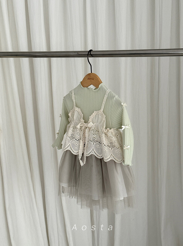 正韓春aosta 四色直抗條紗裙洋裝