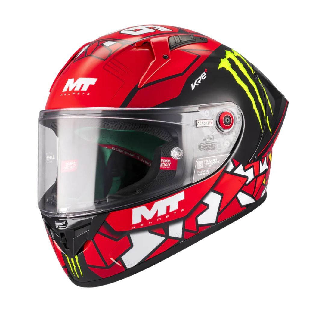 MT Helmets KRE+ S PIQUERAS B5 GLOSS 亮面 *符合賽車批准的最高標準 FIM 認証* 全碳纖維頭盔 **預訂貨品**