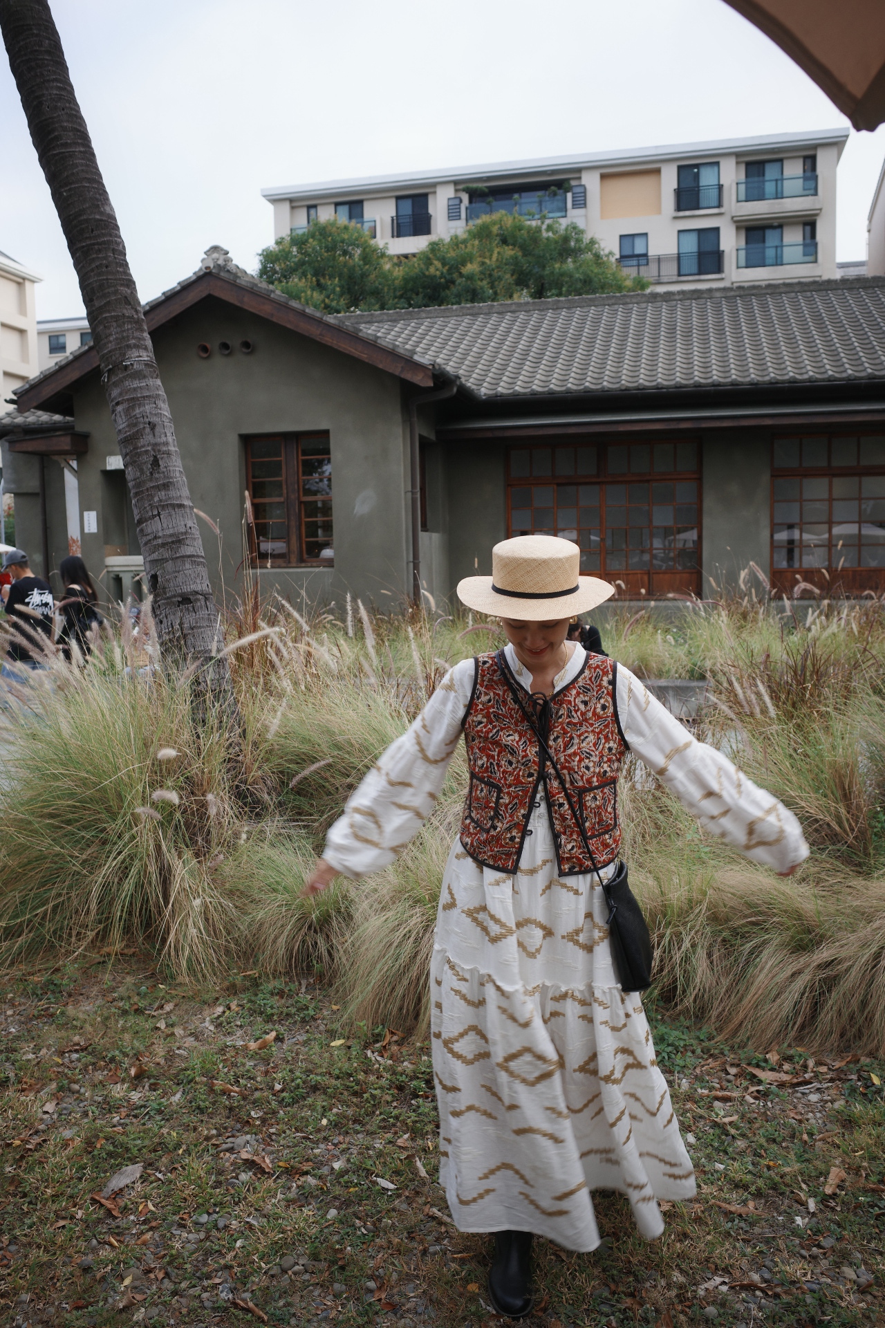 印度kantha手縫線綁帶背心_紅