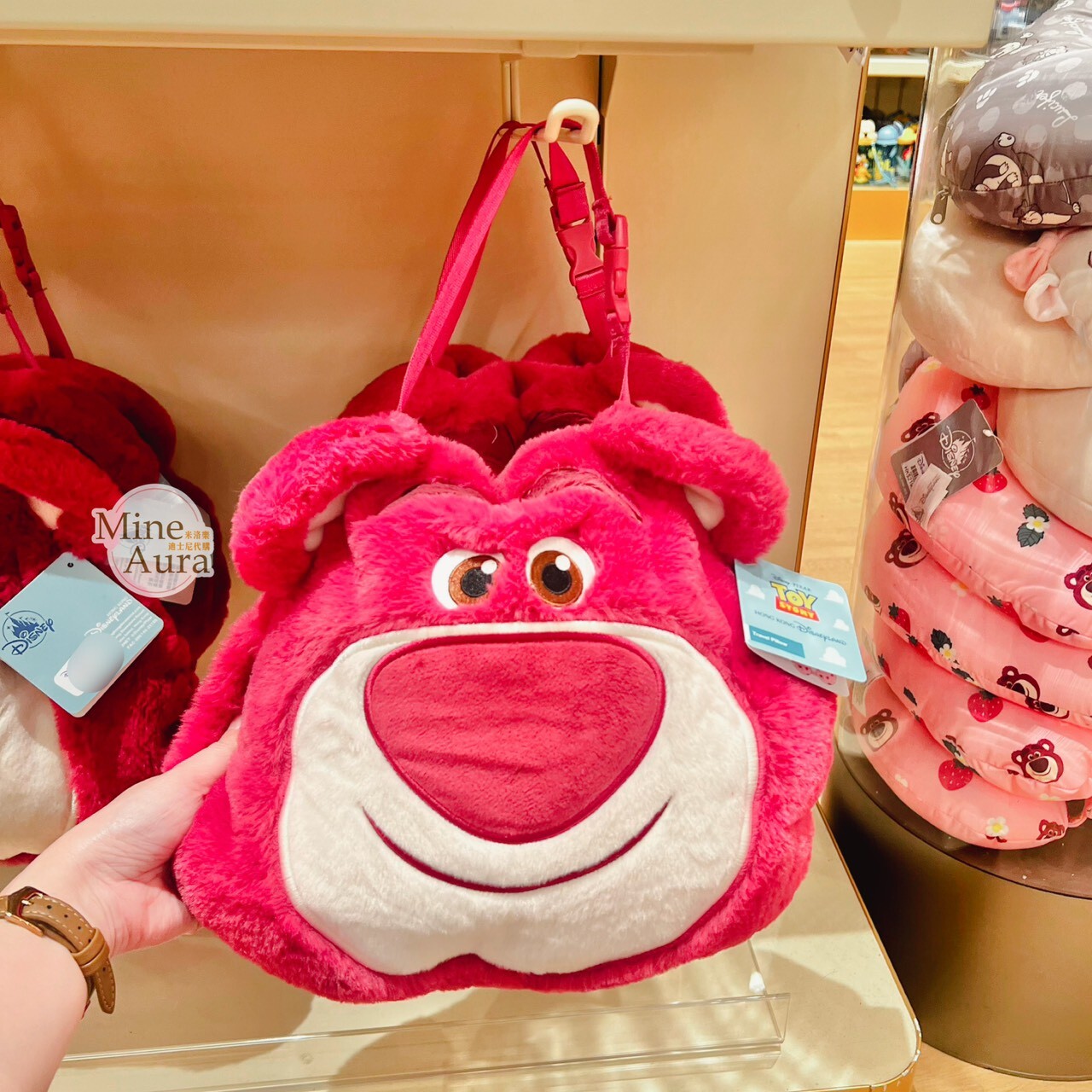 熊抱哥 Lotso 雙面設計 頸枕 旅行用品 玩具總動員 Toy Story -香港迪士尼樂園