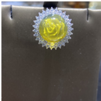 0121GZ087-26琥珀-蓝珀银戒指（A88）