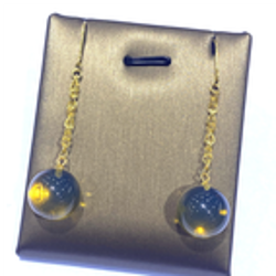 0121GZ088-26琥珀-蓝珀银耳饰（A89）