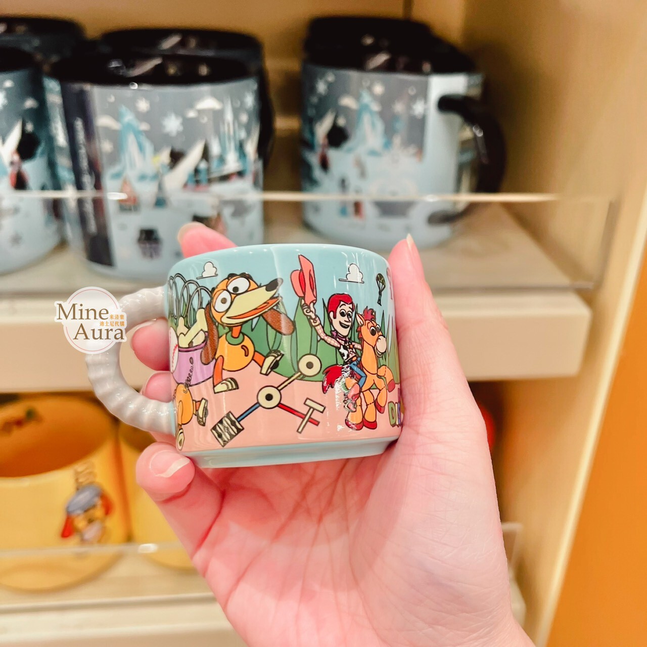 玩具總動員 Toy Story 樂園圖案 陶瓷 迷你 馬克杯 水杯 -香港迪士尼樂園
