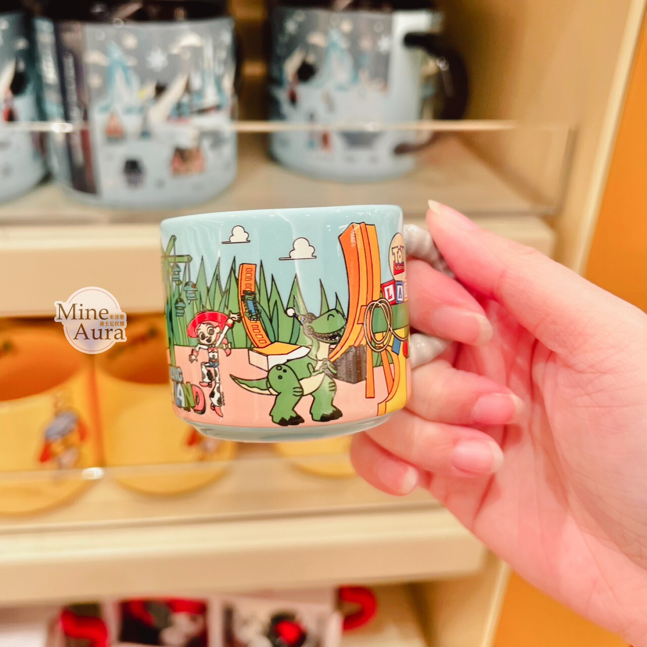 玩具總動員 Toy Story 樂園圖案 陶瓷 迷你 馬克杯 水杯 -香港迪士尼樂園