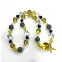 0121GZ091-26琥珀-蓝珀diy双圈手串（A92）