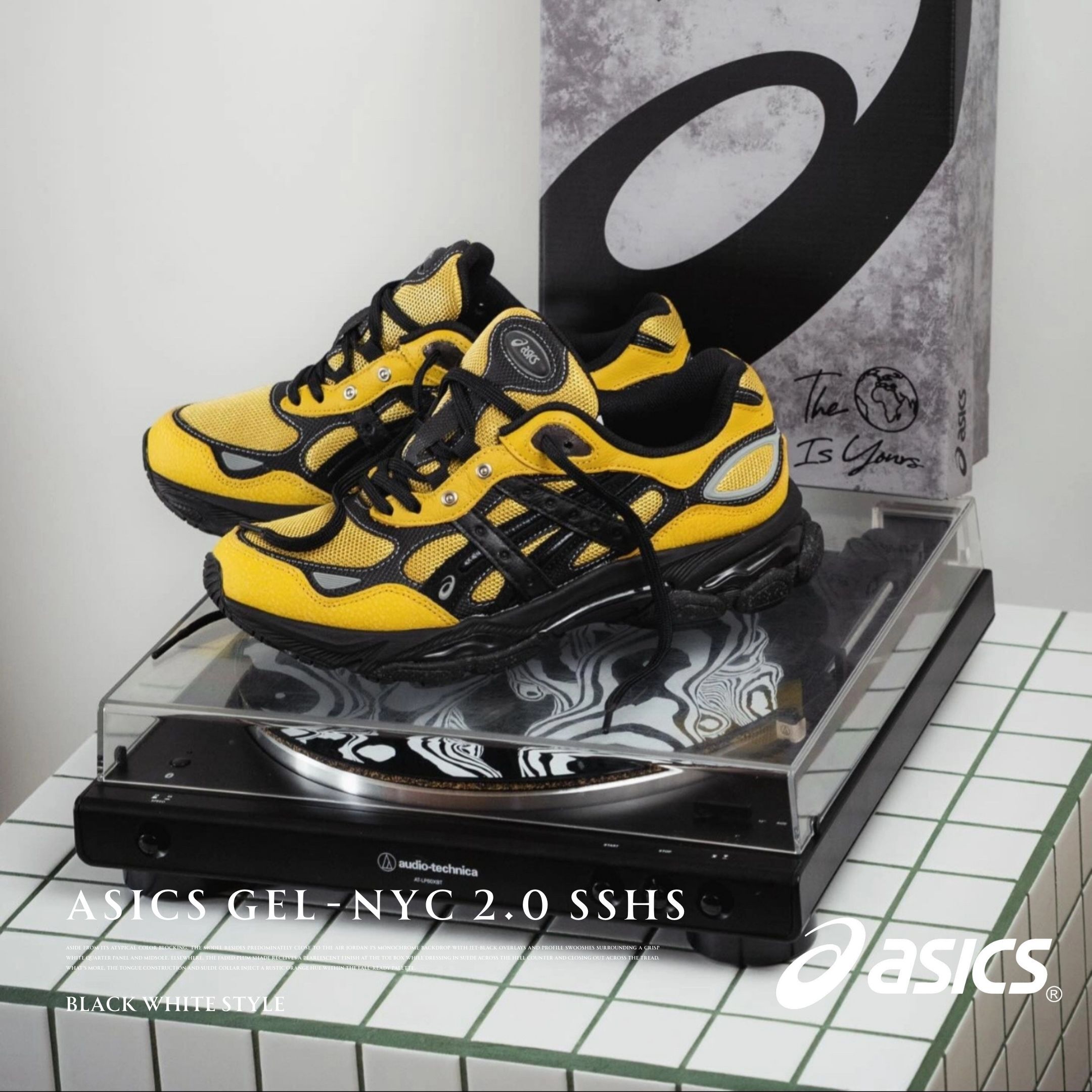NICEDAY 代購 Asics x Hal Studios GEL-NYC 2.0 SSHS 黃色 黃黑 復古 聯名 1203A896-750