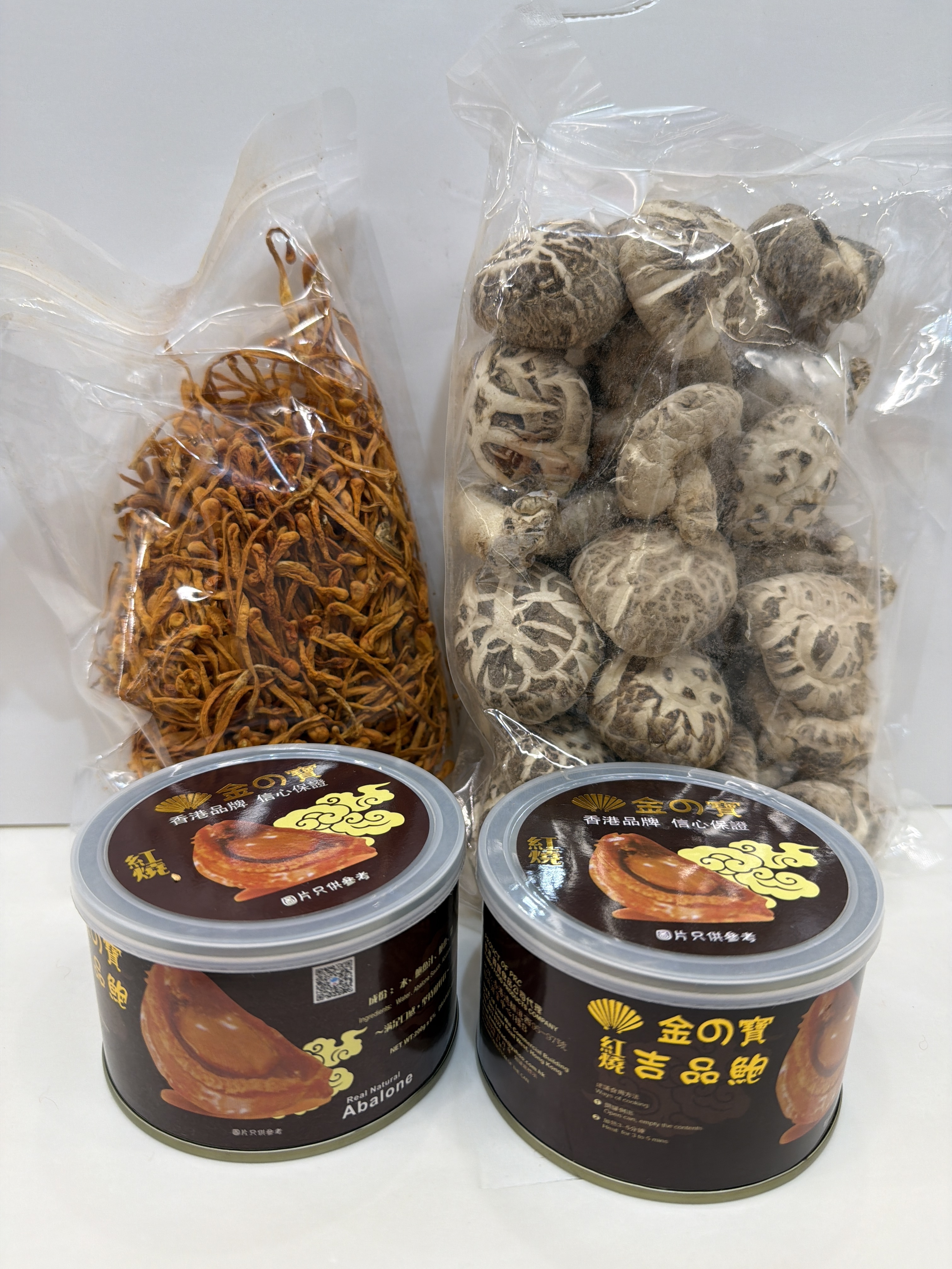 PA70 賀年送禮福袋 (花菇300克,蟲草花80克,鮑魚2罐)