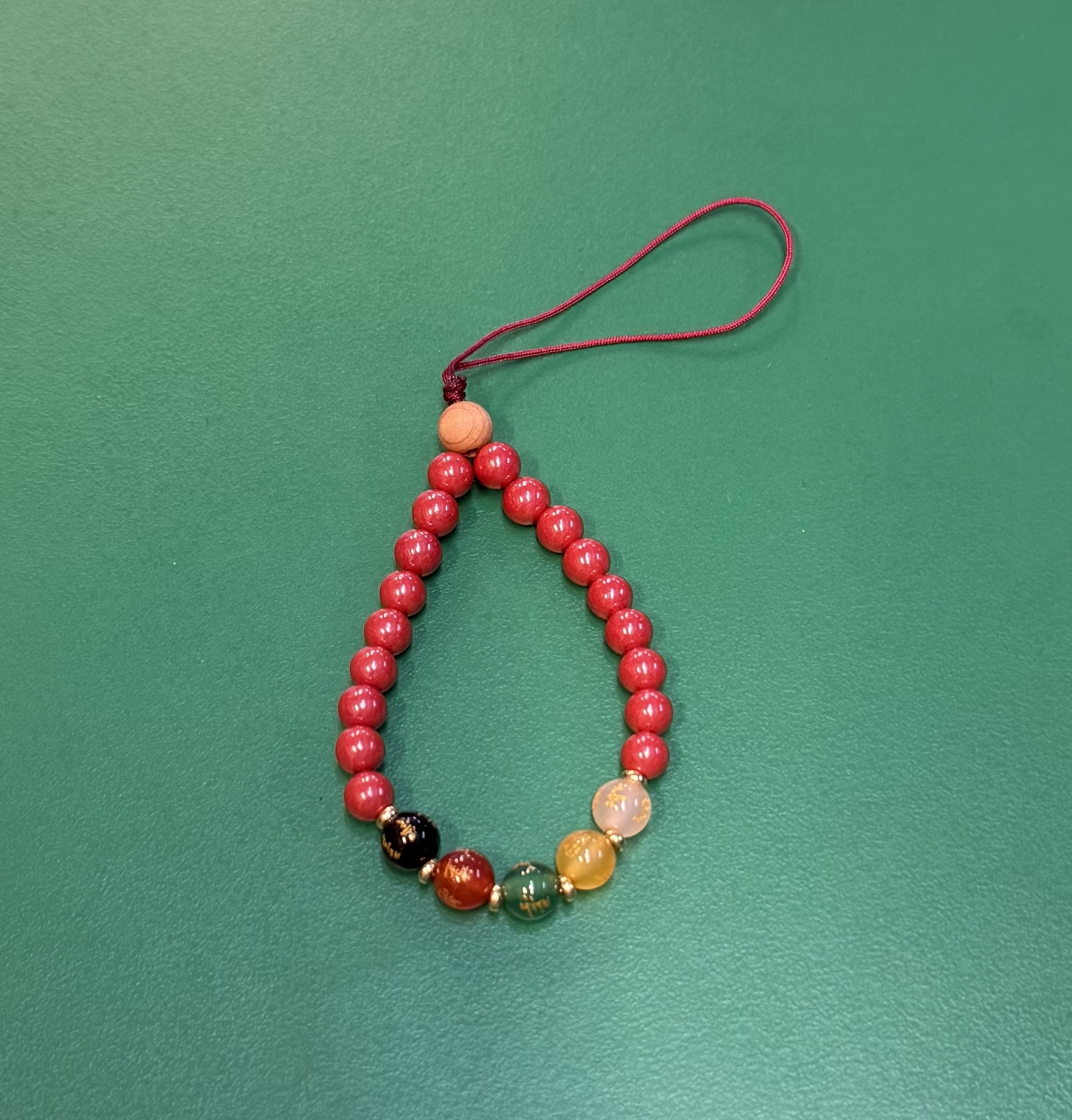 帝皇硃砂五路財神手機吊飾