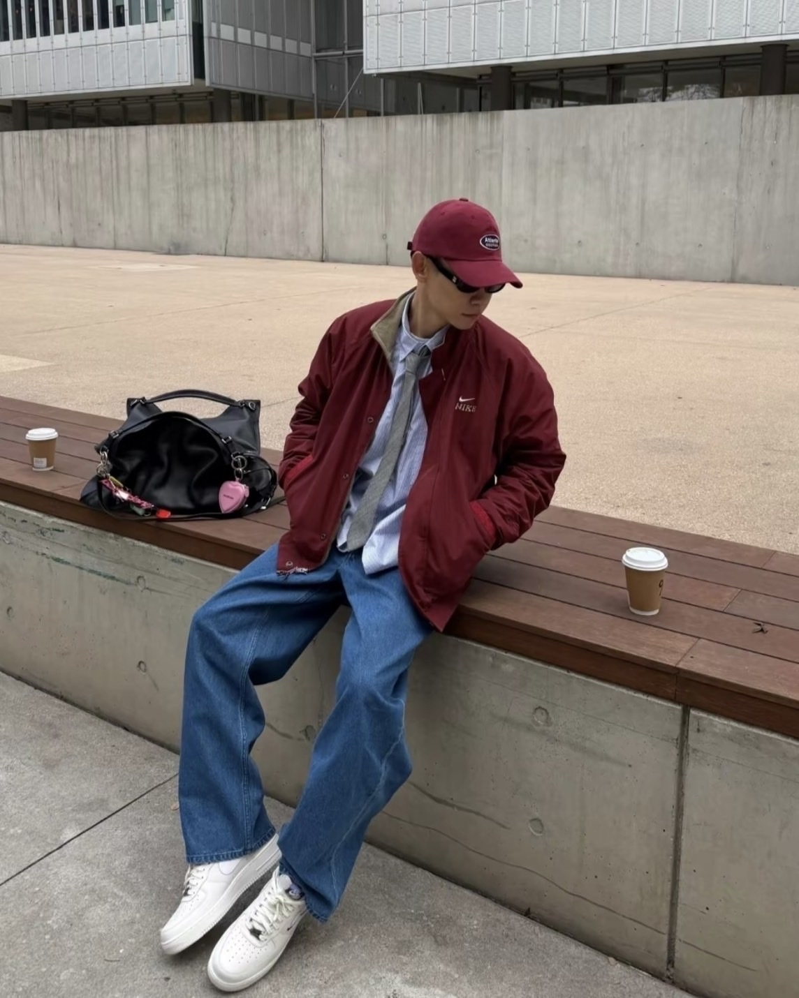 NIKE 2026年 馬年限定 搖粒絨 立領 外套 夾克 防風 暗紅色