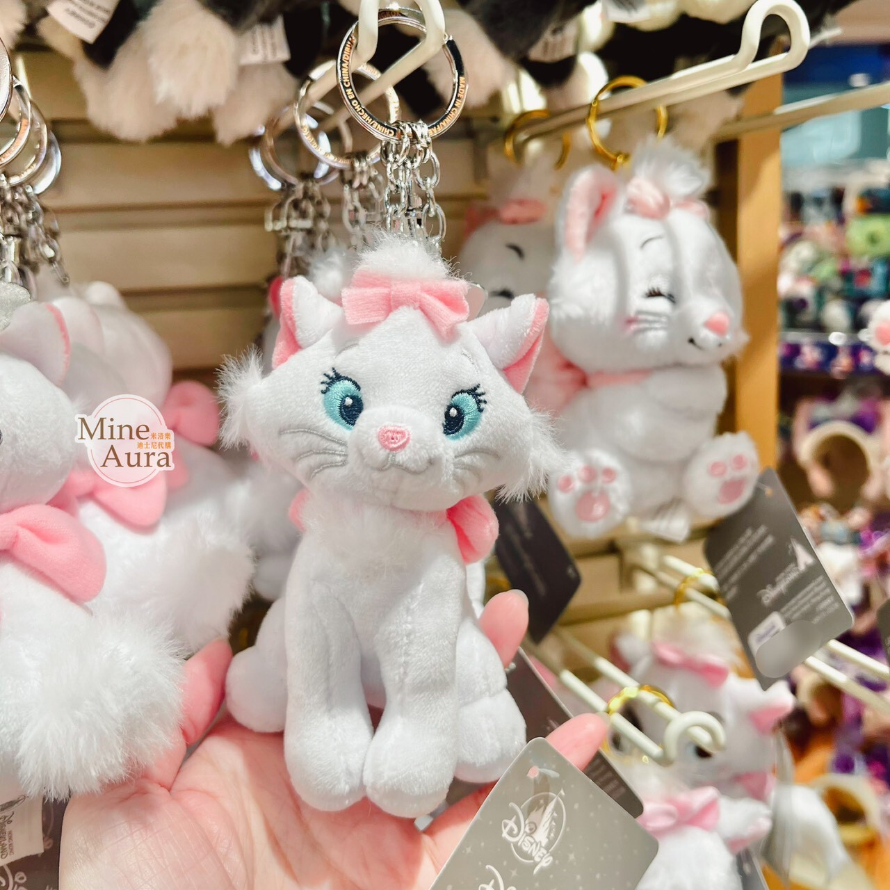 瑪莉貓 Marie 坐姿 絨毛 鑰匙圈 吊飾 貓兒歷險記 The Aristocats -香港迪士尼樂園