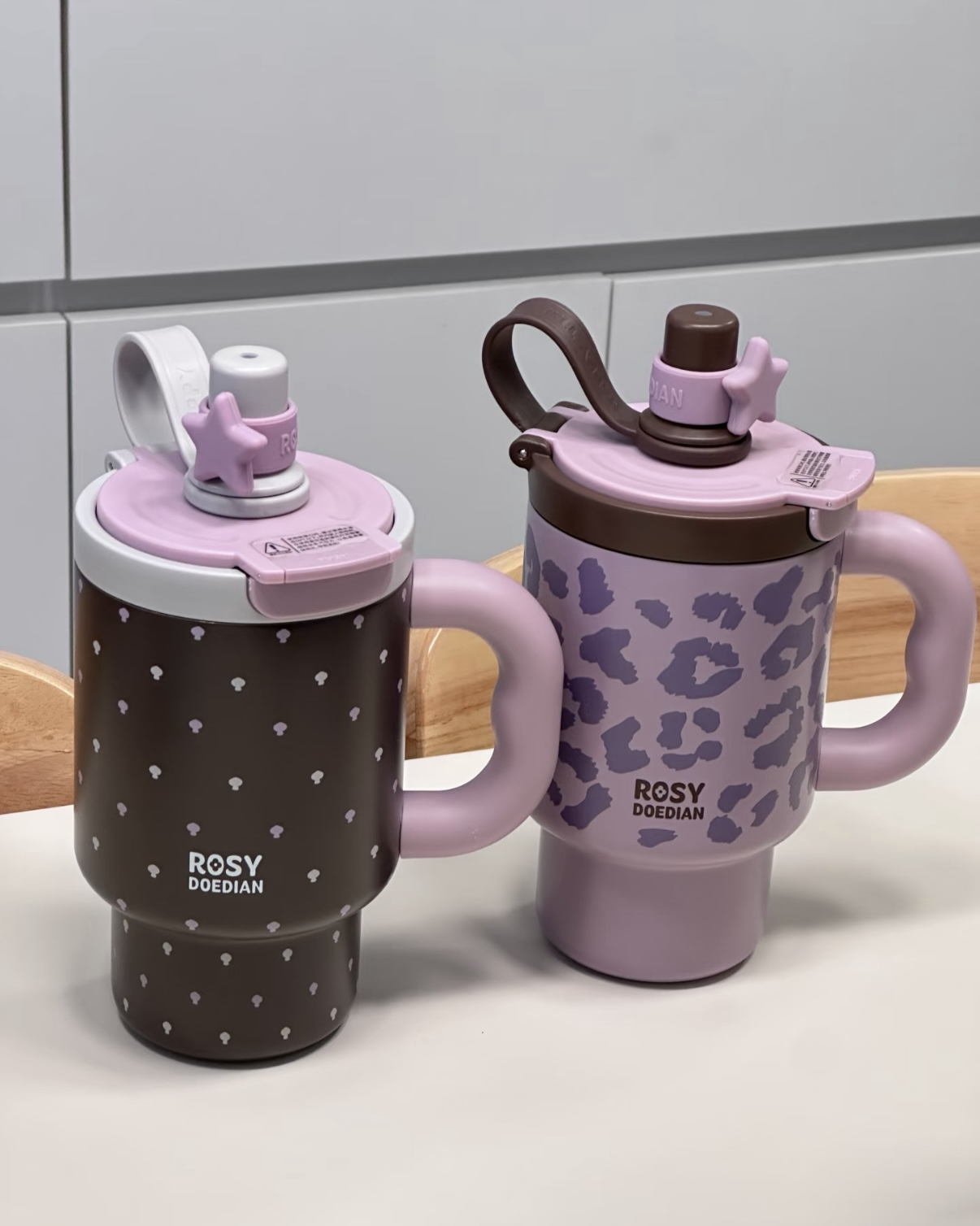 ROSYDOEDIAN 多喝熱水778保溫杯 吸管杯 豹紋 小狗 700ml 共5款