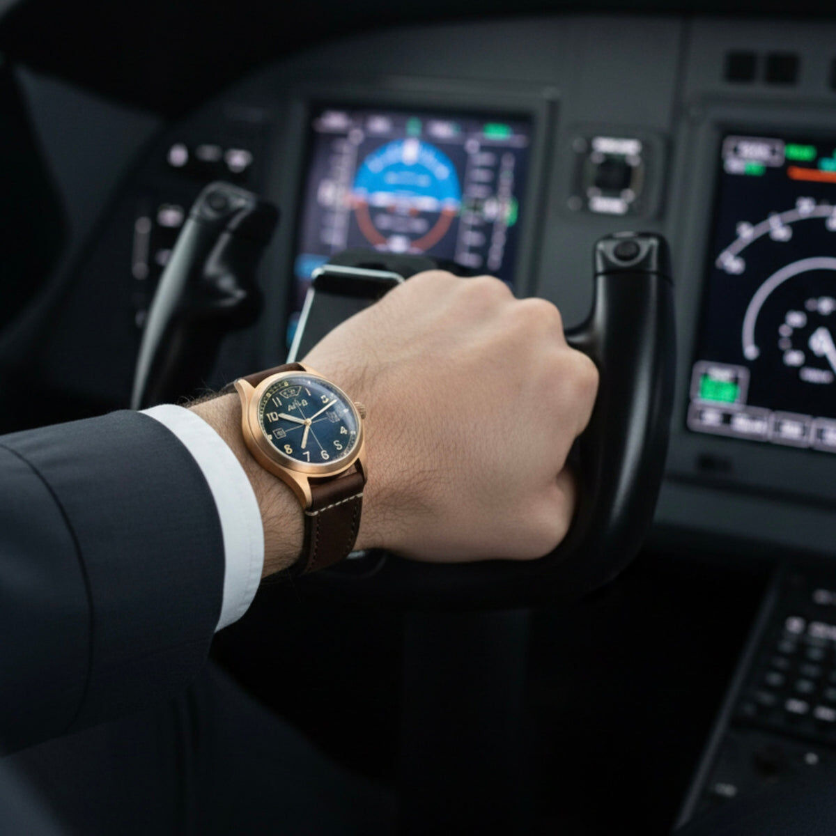 AVI-8 Flyboy Eagle Squadron Bronze Automatic - 85th Anniversary AV-4145-02