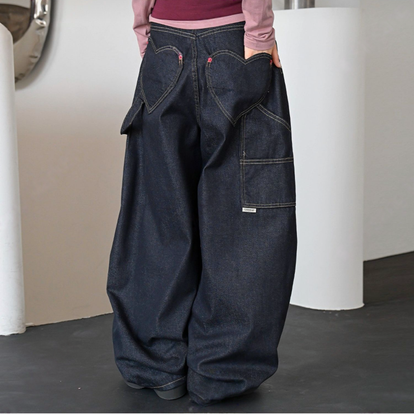 （3月韓國連線）P0228｜店主’pick！心心型格原色彎刀褲ִֶָ𓂃 ࣪˖ ִֶָ🐇་༘࿐