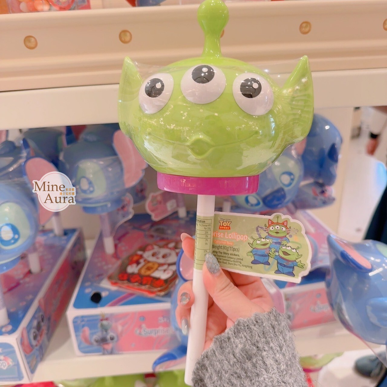 三眼怪 Alien 大頭 造型 驚喜 棒棒頭 糖果 (內附貼紙) 玩具總動員 Toy Story -香港迪士尼樂園