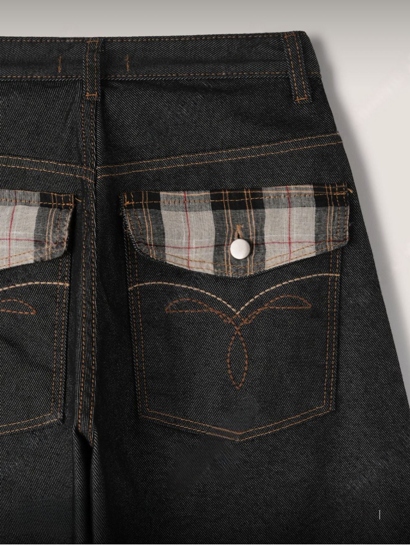 （3月韓國連線）P0231｜超高質復古格紋彎刀褲ᥫ᭡.ִֶָ𓂃