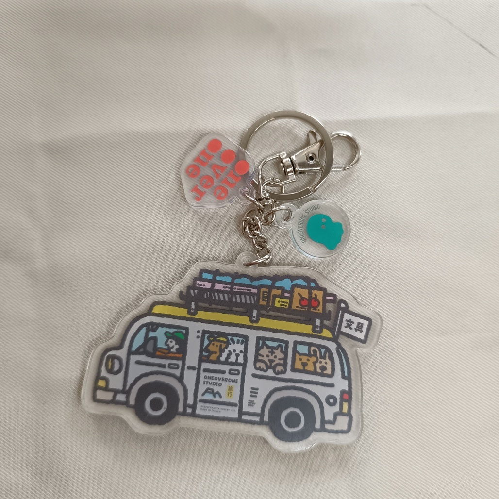 一分之一工作室．動物小車 鑰匙圈 掛飾 共2款