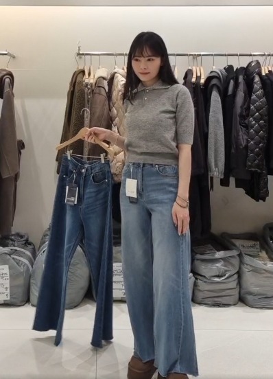 BI5447 貓紋刷色牛仔褲 *特價* (優惠碼同充值購物金不適用)