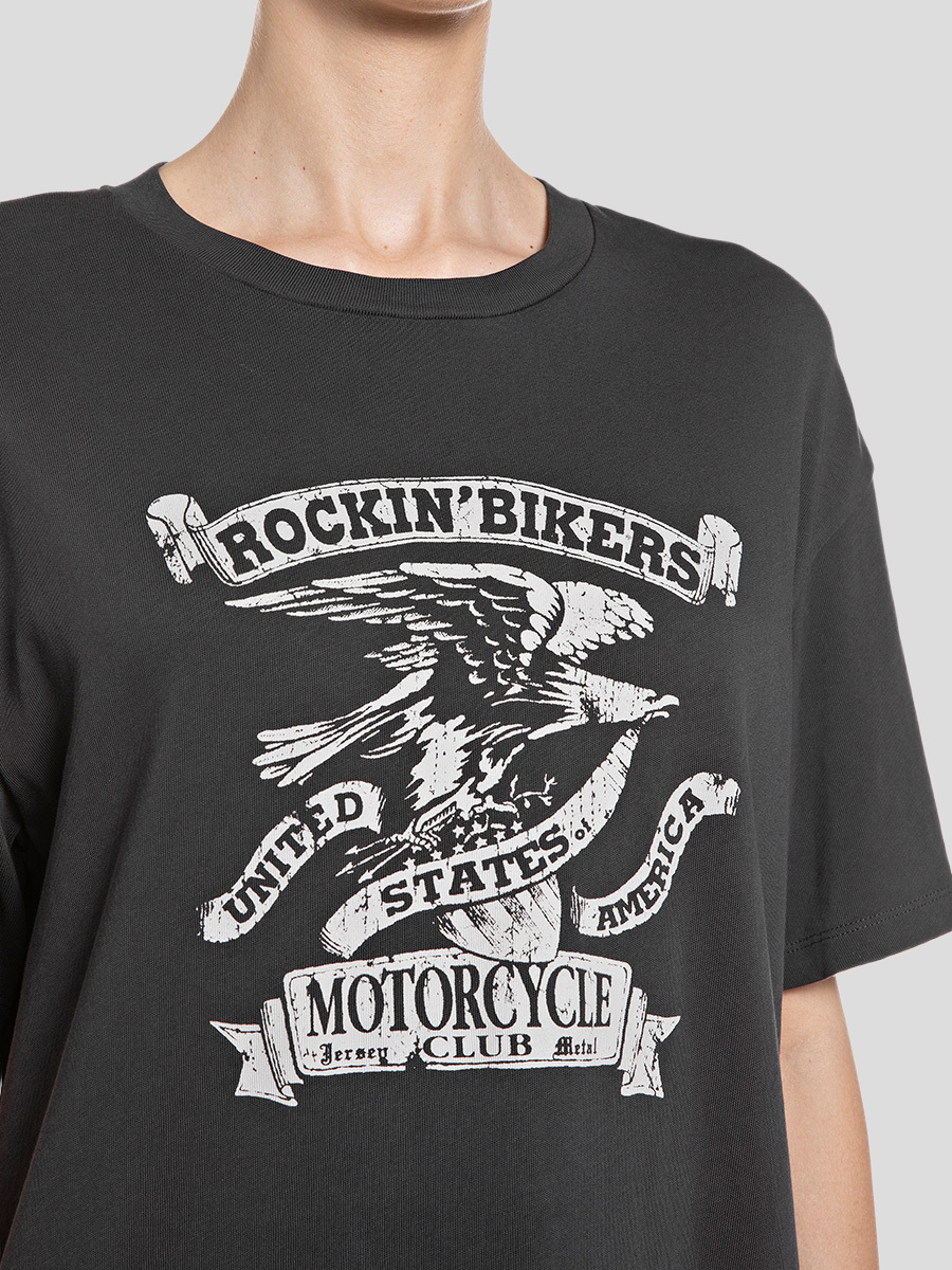 Oversized騎士印花純棉T-shirt