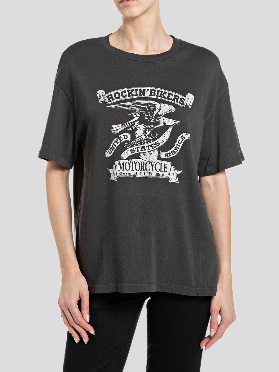 Oversized騎士印花純棉T-shirt