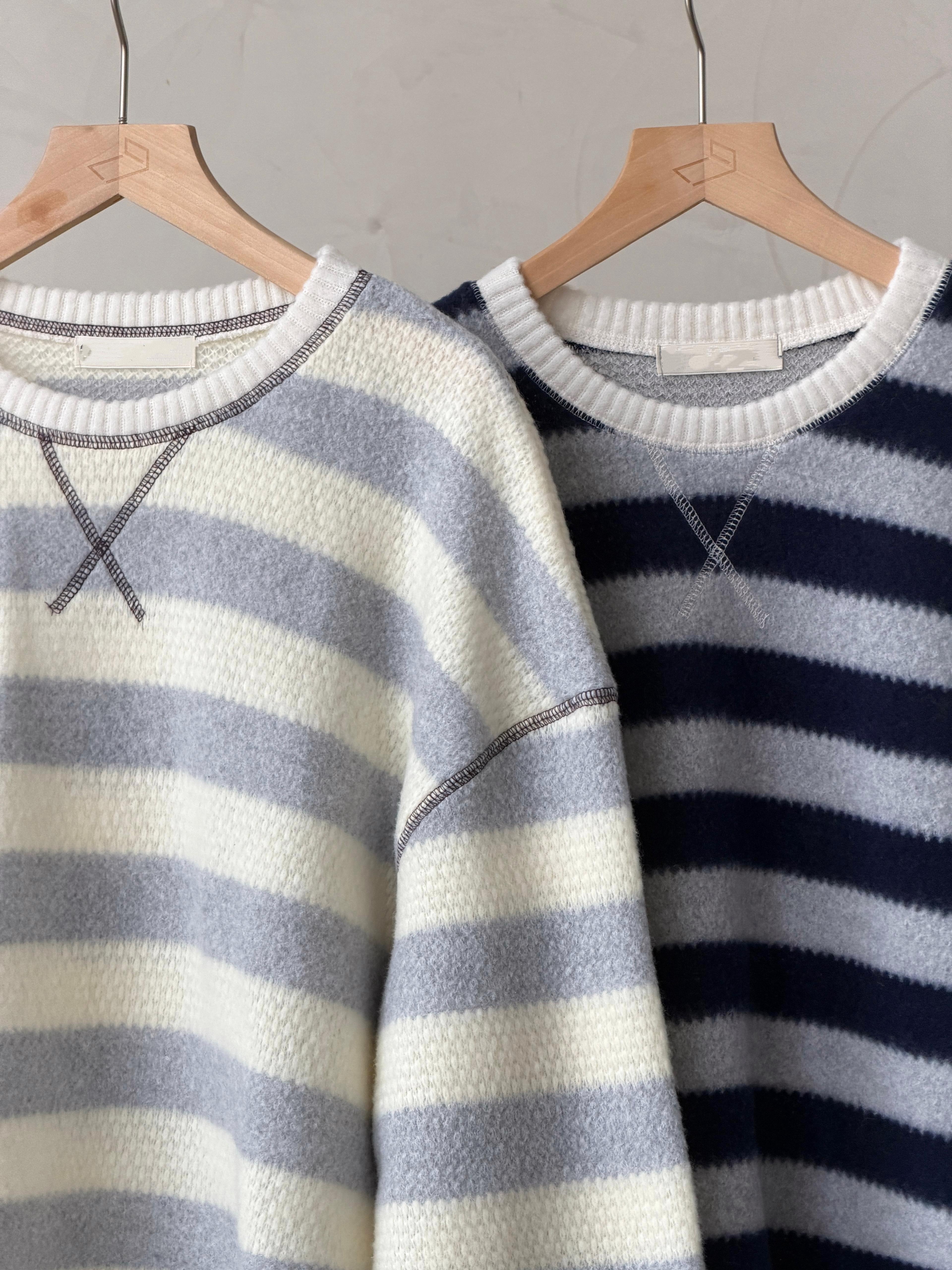 KR438 拼色交叉領橫間衛衣-2色