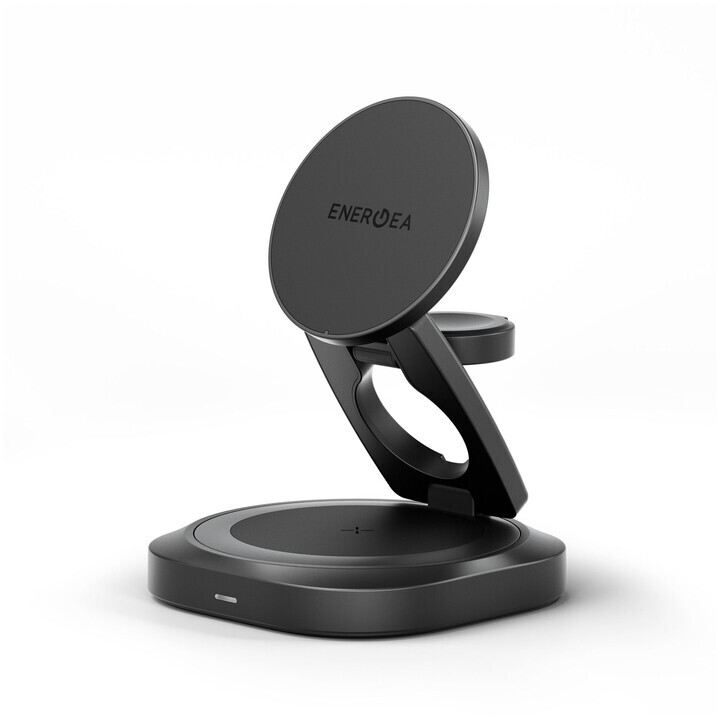 Energea AluMag Gyro 3-in-1 旋轉式 Qi2 25W 可折疊無線充電器