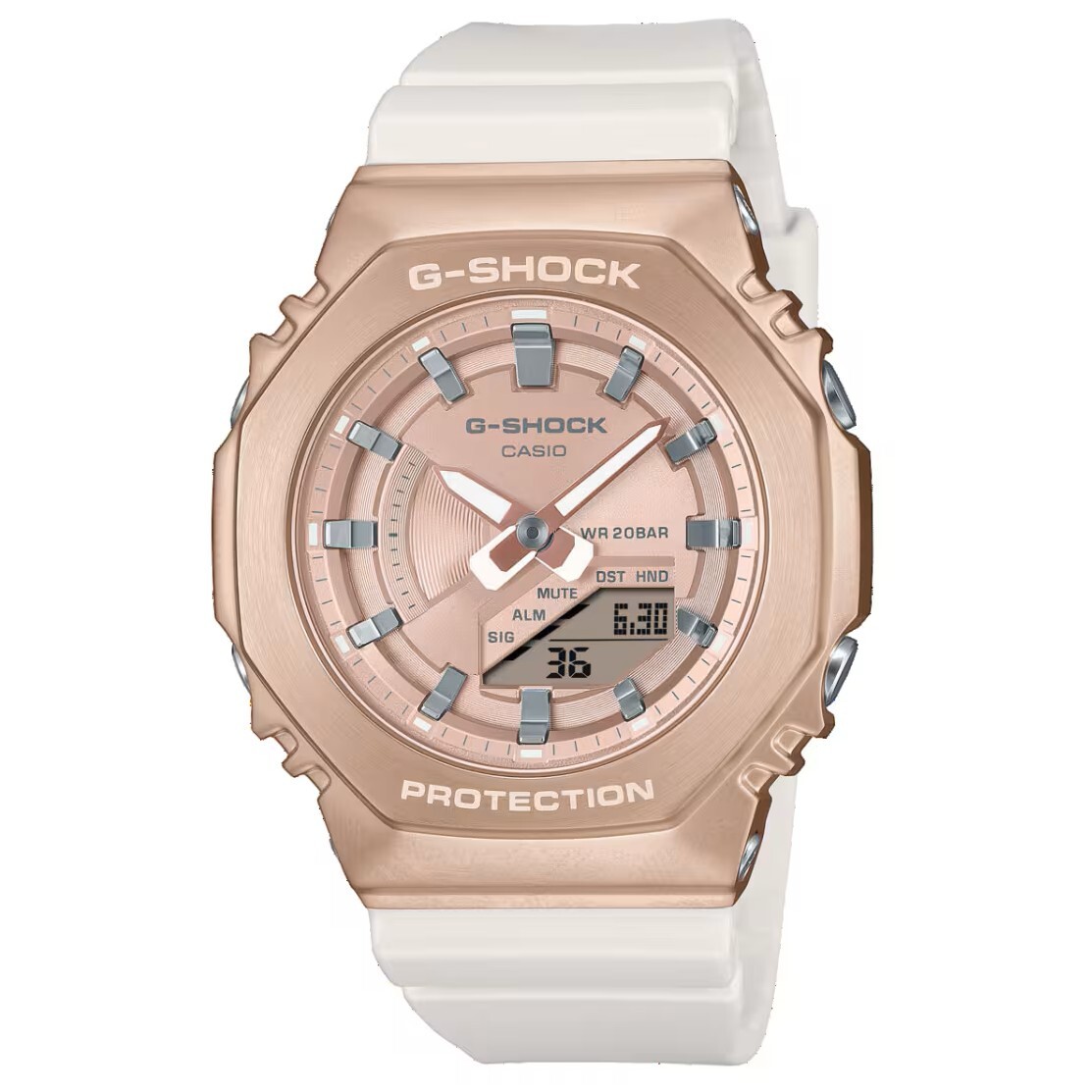 預購款【CASIO 卡西歐】 G-SHOCK 不鏽鋼八角設計 農家橡樹 金屬錶殼搭載原創經典設計 雙顯手錶 GM-S2100CW-7A 建